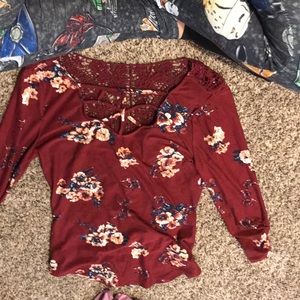 Floral quarter length shirt